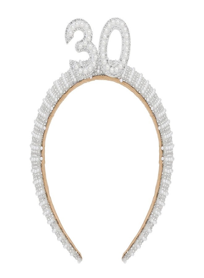 ANBALA 30th Birthday Rhinestone Headband,30th Birthday Decorations & Gift for Her - Image 1